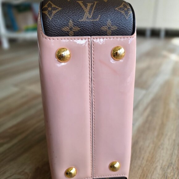 Louis Vuitton Cherrywood Vernis Leather Monogram Leather Handbag MM - Picture 8 of 16